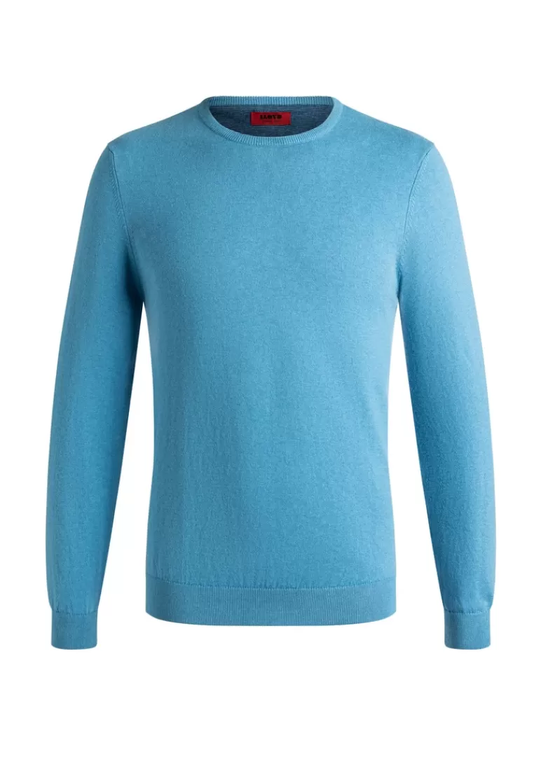 Online LLOYD Round neck solid Blau