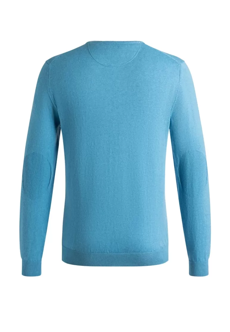 Online LLOYD Round neck solid Blau