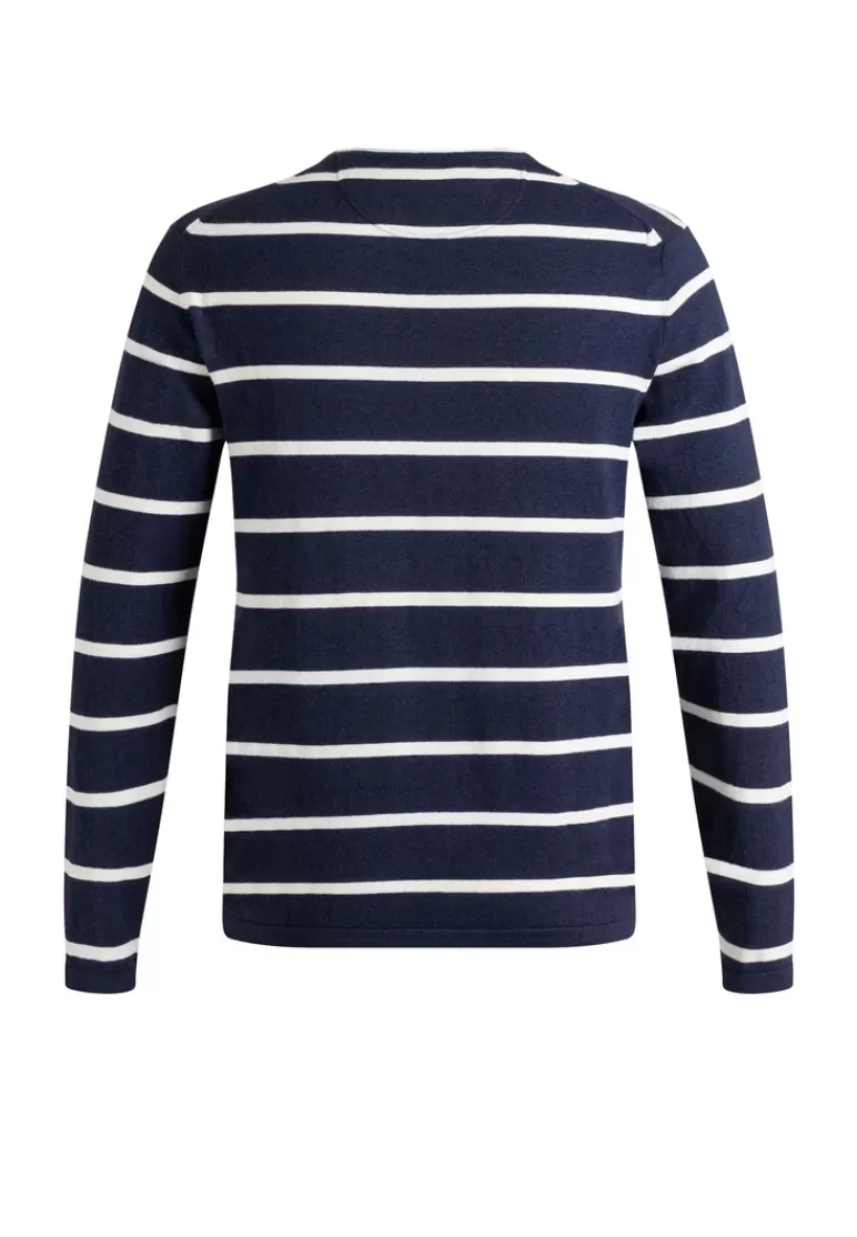 Cheap LLOYD Sweater round neck striped Blau